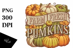 Farm Fresh Pumpkins Haloween Clipart PNG Product Image 6