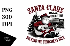 Santa Claus World Tour Rocking Around the Christmas Tree PNG Product Image 1
