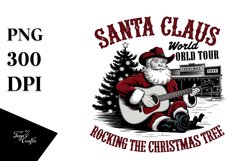 Santa Claus World Tour Rocking Around the Christmas Tree PNG Product Image 8