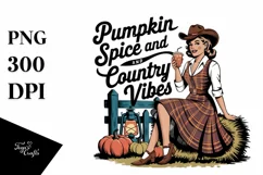 Pumpkin Spice and Country Vibes PNG Product Image 6