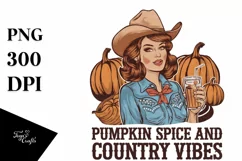 Pumpkin Spice and Country Vibes PNG Product Image 3
