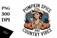 Pumpkin Spice and Country Vibes PNG Product Image 3