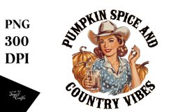 Pumpkin Spice and Country Vibes PNG Product Image 1