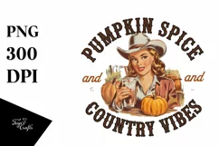 Pumpkin Spice and Country Vibes PNG Product Image 1