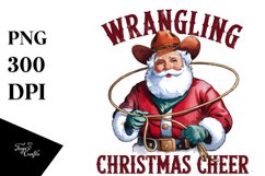 Wrangling Christmas Cheer Clipart |Tshirt Design Product Image 2