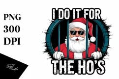 Santa I Do it For the Ho's Clipart |Tshirt Design Product Image 1