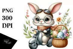 Easter Bunny Egg Flower, Clipart |T-shirt, Mug PNG Product Image 8