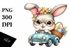 Easter Bunny Egg Flower, Clipart |T-shirt, Mug PNG Product Image 8