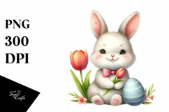 Easter Bunny Egg Flower, Clipart |T-shirt, Mug PNG Product Image 8