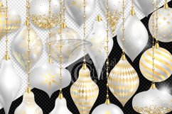 White and Gold Ornament Clipart Product Image 3