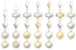 White and Gold Ornament Clipart Product Image 2