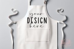White Apron Mockup | Chef apron | Black Culinary Cloth Apron Product Image 1