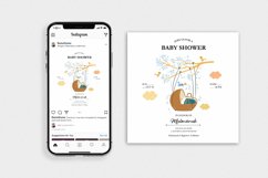 White Baby Shower - Flyer, Poster &amp; Instagram AS Product Image 4