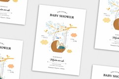 White Baby Shower - Flyer, Poster &amp; Instagram AS Product Image 3