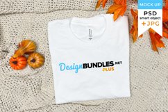 White bella canvas mockup Fall | Autumn t-shirt mockup Product Image 1