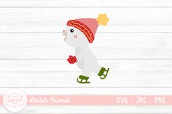 Winter Animal Illustration Sticker| Winter Animal Clipart Product Image 1