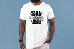 White Bella Canvas 3001 Mockup, White Unisex T-shirt MockUp, Product Image 1