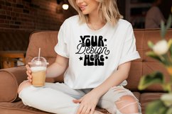 White Bella Canvas 3001 Model Mockup, Bella Canvas White Product Image 1