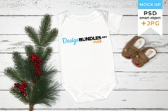 Christmas Bodysuit Mockup | White bodysuit mockup Christmas Product Image 1