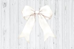 Beautiful White Coquette Bow Sublimation, White Ribbon PNG Product Image 1