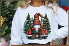 Christmas Gnome vintage truck, Christmas Gnome pickup truck Product Image 2