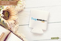 White Can Cooler Sleeve | Sublimation Mock up Product Image 1