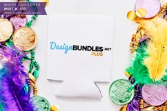 White Can Cover | Mardi Gras Sublimation Mock up Product Image 1