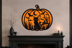 White Cat Halloween Pumpkin SVG Design Product Image 3