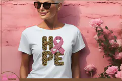 Breast Cancer Leopard Hope, Chunky faux knit, Hope png Product Image 3