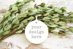 Christmas Ceramic Ornament Mockup| Add SVG Sublimation Product Image 1