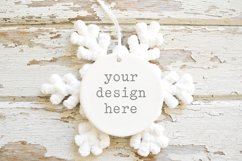 Christmas Ceramic Ornament Mockup| Add SVG Sublimation Product Image 1