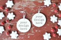 Ceramic Christmas Ornament Mockup | SVG Sublimation Clipart Product Image 1