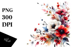 Colorful Floral Frame, Transparent PNG Product Image 1