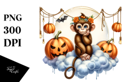 Monkey in Halloween Costume PNG Product Image 1