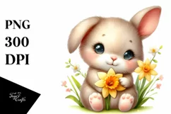 Easter Bunny Egg Flower, Clipart |T-shirt, Mug PNG Product Image 8