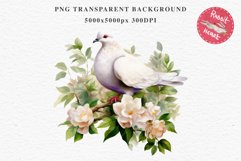 White Dove Birds Clipart Valentine Day Love Pigeon Flowers Scrapbooking Image Watercolor Transparent Print invitation t-shirt designs sublimation printable  watercolor cute White Dove Birds bird clipart, sublimation drawing Valentine Day Love Pigeon Flowe