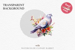 White Dove Birds Clipart Valentine Day Love Pigeon Flowers Scrapbooking Image Watercolor Transparent Print invitation t-shirt designs sublimation printable  watercolor cute White Dove Birds bird clipart, sublimation drawing Valentine Day Love Pigeon Flowe