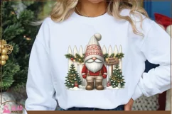 Merry and Bright Christmas Gnome png, Christmas Gnome png Product Image 5