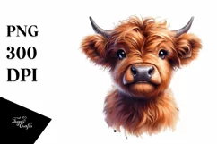 Cute Highland Cow Clipart High-Res PNG 300 DPI |T-shirt, Mug Product Image 8