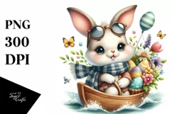 Easter Bunny Egg Flower, Clipart |T-shirt, Mug PNG Product Image 8