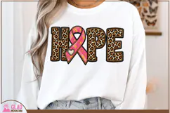 Breast Cancer Leopard Hope, Breast Cancer faux embroidery Product Image 2