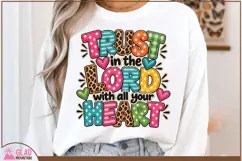 Trust in the Lord with all your heart doodle faux embroidery Product Image 1