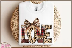 Christmas Love png, Christmas Leopard print love letters png Product Image 4