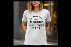 Bella Canvas 3001 t-shirt mock-up WHITE Product Image 1