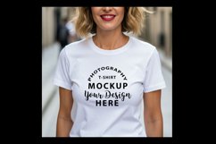 Bella Canvas 6400 t-shirt mock-up WHITE Product Image 1