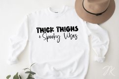 Thick Thighs and Spooky Vibes PNG | Halloween Sublimation Product Image 2
