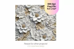 White Flower 3d Tumbler Wrap  3d Flower Png 3d Sublimation
