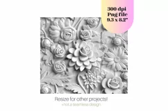 White Flower 3d Tumbler Wrap  3d Flower Png 3d Sublimation