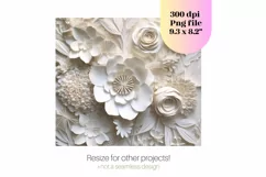 White Flower 3d Tumbler Wrap 3d Flower Png 3d Sublimation