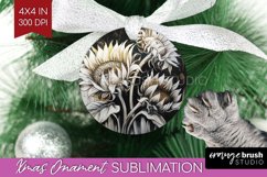 White Flowers Ornament PNG - Floral PNG Sublimation Product Image 1
